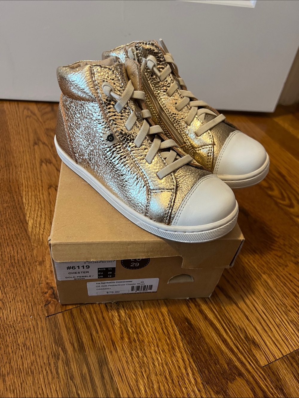 Old Soles Metallic Gold High-Top Sneakers for Kids